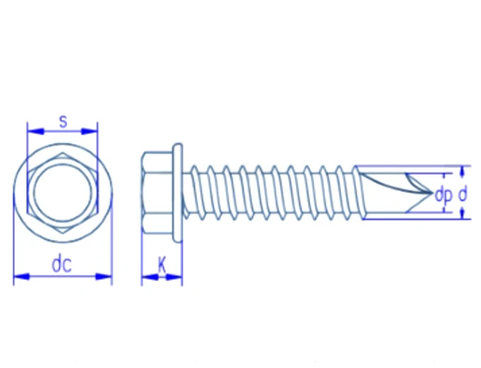 Hex Head Self-Drilling Screws With PVC Washer factory